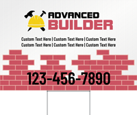 Custom Advanced Builder Add Text Contact Number