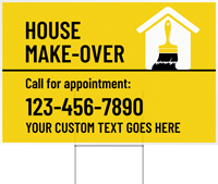Custom Horizontal House Make Over Add Text Number