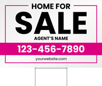 Custom Real Estate Home For Sale Yard Sign