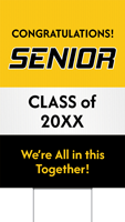 Custom Vertical Graduation Yard Sign With School Details