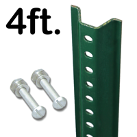 Standard U Channel Sign Post  4' tall