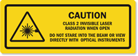 Do Not Stare Beam Or View Directly Label