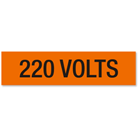 220 Volts Marker Label Large (2 1/4in. x 9in.)