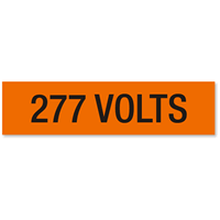 277 Volts Marker Label Large (2 1/4in. x 9in.)