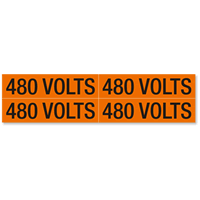 480 Volts Marker Labels Medium (1 1/8in. x 4 1/2in.)