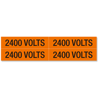 2400 Volts Marker Labels Medium (1 1/8in. x 4 1/2in.)
