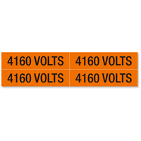 4160 Volts Marker Labels Medium (1 1/8in. x 4 1/2in.)