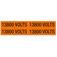 13800 Volts Marker Labels Medium (1 1/8in. x 4 1/2in.)