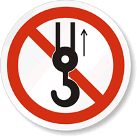 Do Not Lift With Hook Label ISO 3864 2