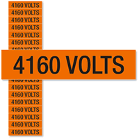 4160 Volts Marker Labels Small (1/2in. x 2 1/4in.)