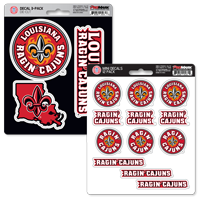 Louisiana-Lafayette Ragin' Cajuns Decal Set