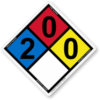 NFPA 704 Hazmat Diamonds Safety Sign