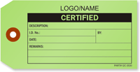 Custom Certified Tag [add your name or logo]