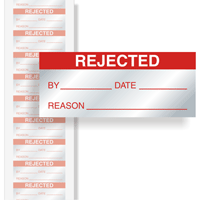 Calibration Labels Red On Silver