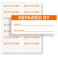 Calibration Labels Orange On White