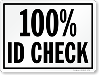 ID Check Security Sign