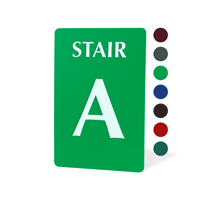 Custom Glow TactileTouch™ Stair Identification Braille Sign