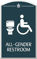 Contour All Gender Restroom Sign