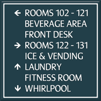 Custom Directional Arrow Directory Sign