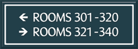 Custom Directional Arrow Room Number Sign