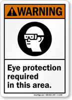 Eye Protection Required Sign OSHA Warning