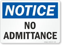 Notice  Sign