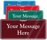 4" x 9" ShowCase Sign Custom Add Personalized Message