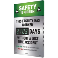 Green Safety Record Sign