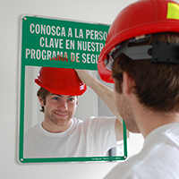 Spanish Meet The Key Person Mirror Sign