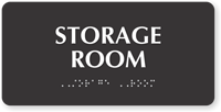Storage Room Braille Sign – ADA Compliant TactileTouch™ Door Sign