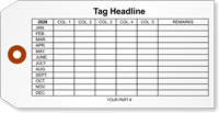 Custom Tag 12 Month Table