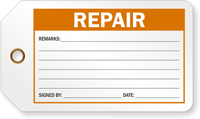 Repair Production Control Tag