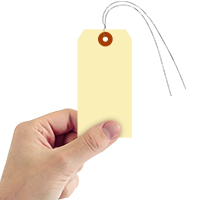Manila 10 point Cardstock Tags (with pre attached wires)