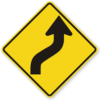 Sharp Turn Lane Shift Right Sin