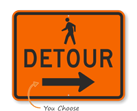 Arrow Traffic Sign with Arrow