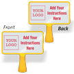 Add Your Instructions And Logo Custom ConeBoss Sign