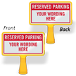Custom Reserved Parking ConeBoss Sign