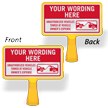 Custom Unauthorized Vehicles ConeBoss Sign