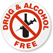 DRUG & ALCOHOL FREE Hard HAT DECAL