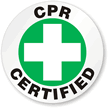 CPR Certified Hard Hat Labels