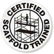 CERTIFIED SCAFFOLD TRAINED Hard HAT DECAL