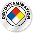 Decontamination Hard Hat Stickers