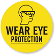 Wear Eye Protection Hard Hat Labels