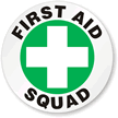 First Aid Squad Hard Hat Labels