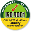 ISO 9001 CERTIFIED Hard HAT DECAL