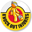 KNOCK OUT ACCIDENTS Hard HAT DECAL