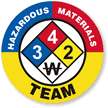 Hazardous Materials Team Hard Hat Labels