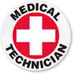 Medical Technician Hard Hat Labels