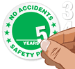 No Accidents Years Safety Pays Hard Hat Stickers