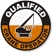 Qualified Crane Operator Hard Hat Labels